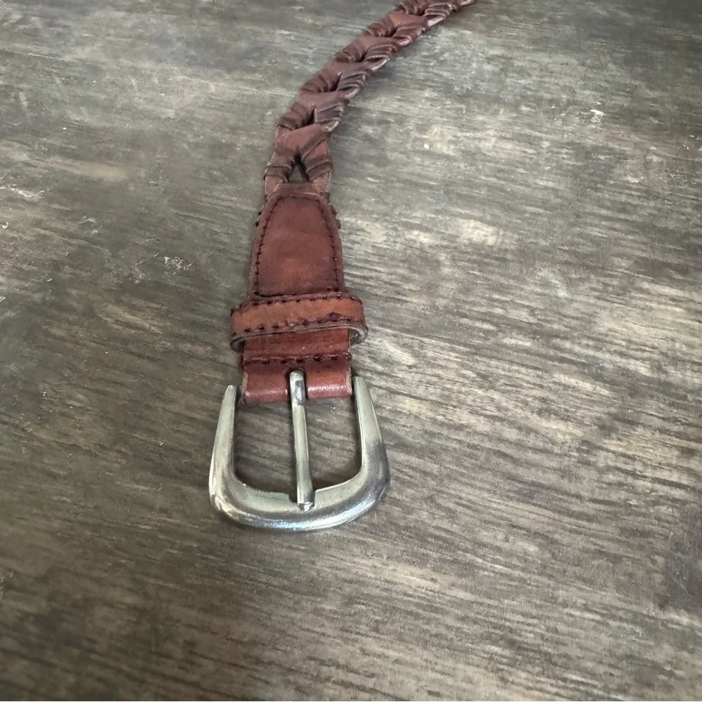 Capezio Women's Woven Leather Belt in Brown